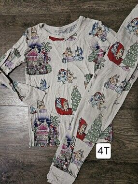 Magical Little Babes Bluey Christmas 2 Piece Bamboo Pajama